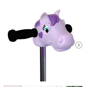 Scooter head purple horse for handlebars